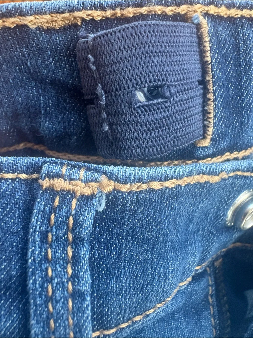 Old Navy Girls Skinny Blue Jeans with adjustable waist straps Size 6